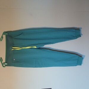 Teal Jogger Scrub Pants with Yellow Accent - Zamora